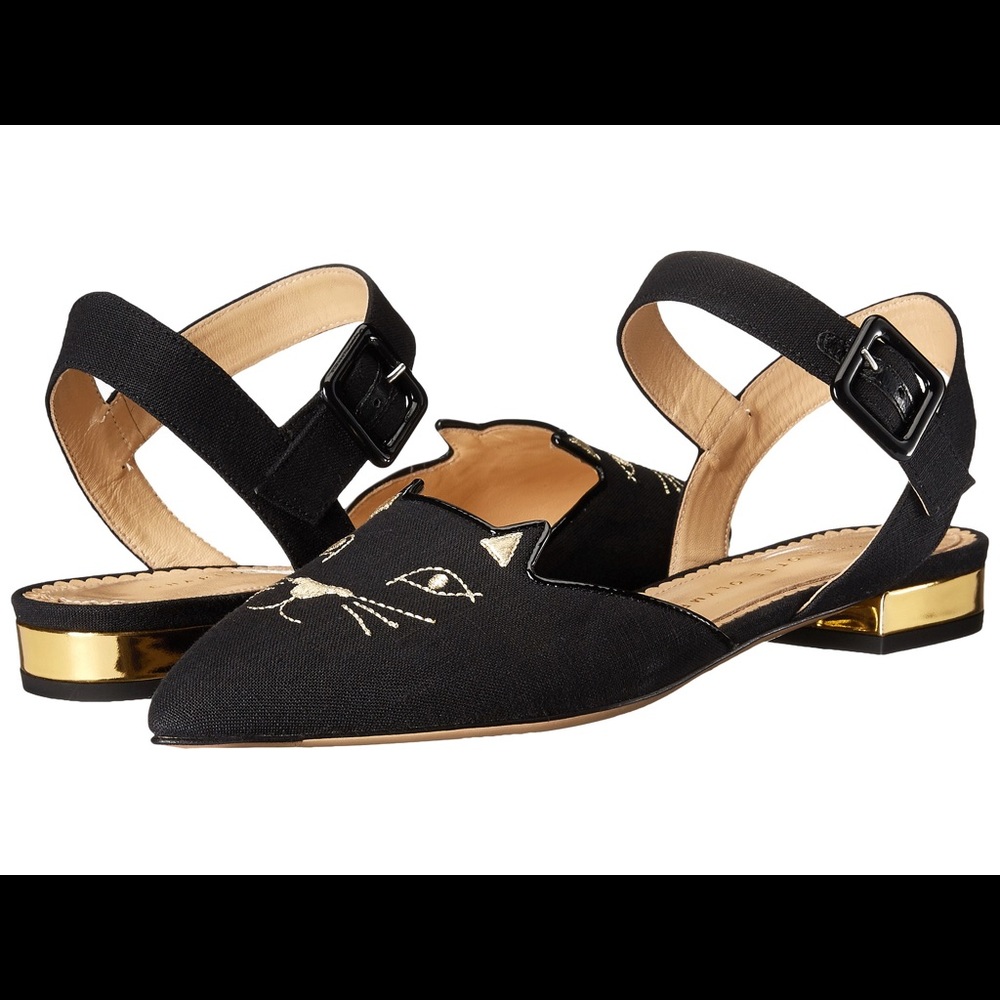 👀Looking For Charlotte Olympia kitty slingback