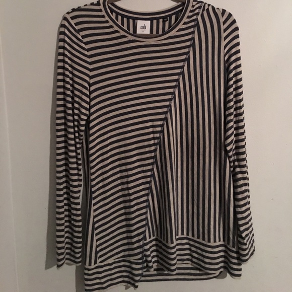 SOLD CAbi Ernest Stripe Tee #3228 - Picture 2 of 5