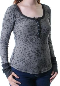 FREE PEOPLE JEWEL NECK LONG SLEEVE TOP