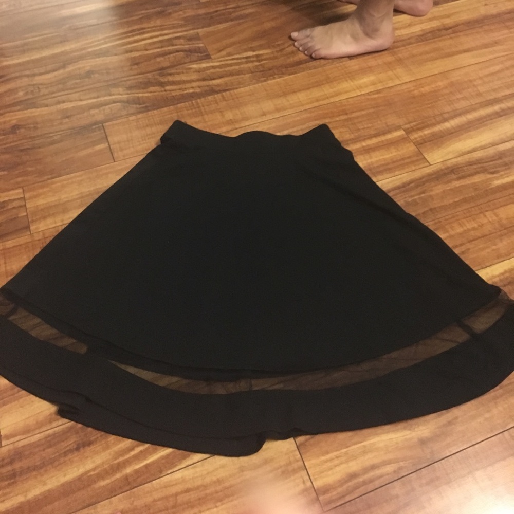 Chic black skirt with sheer detail