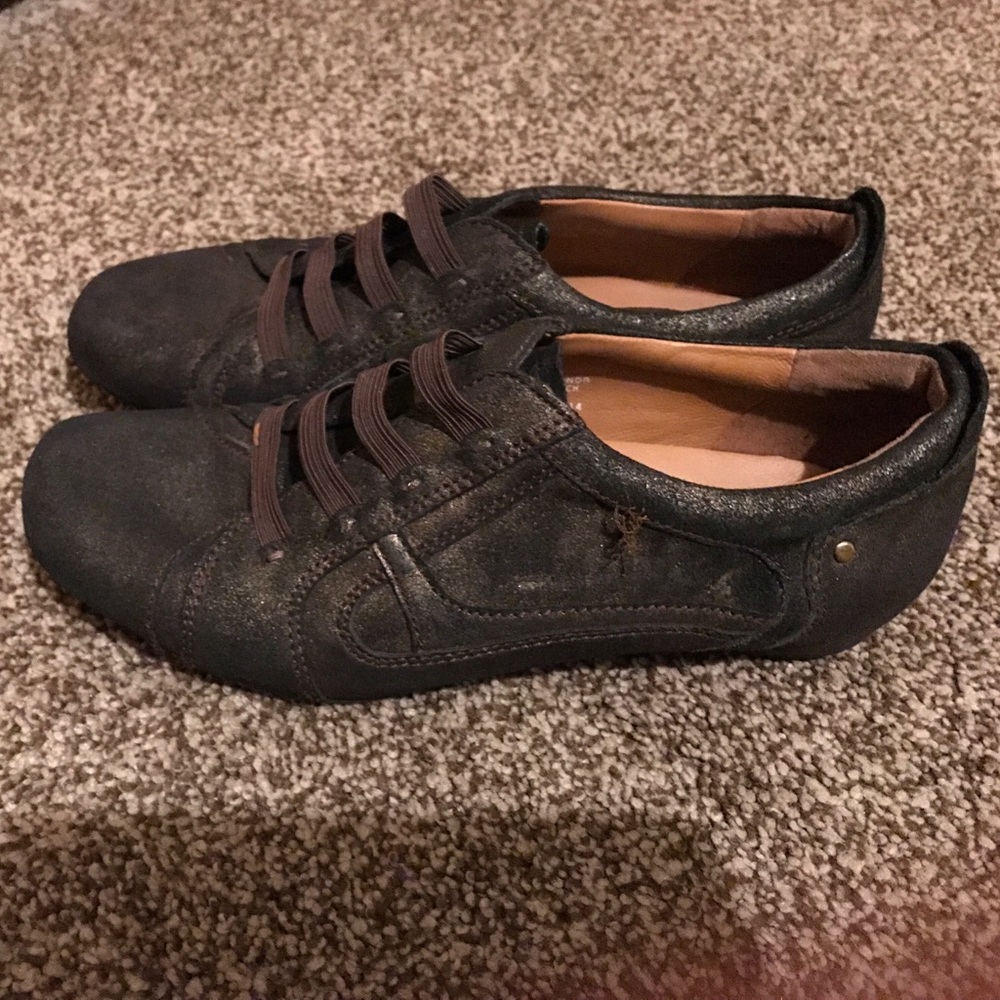 Earthies Ronda Brown leather Sneakers Flats sz 8