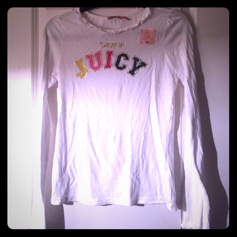 Juicy Couture Girl size 14 white ruffle top