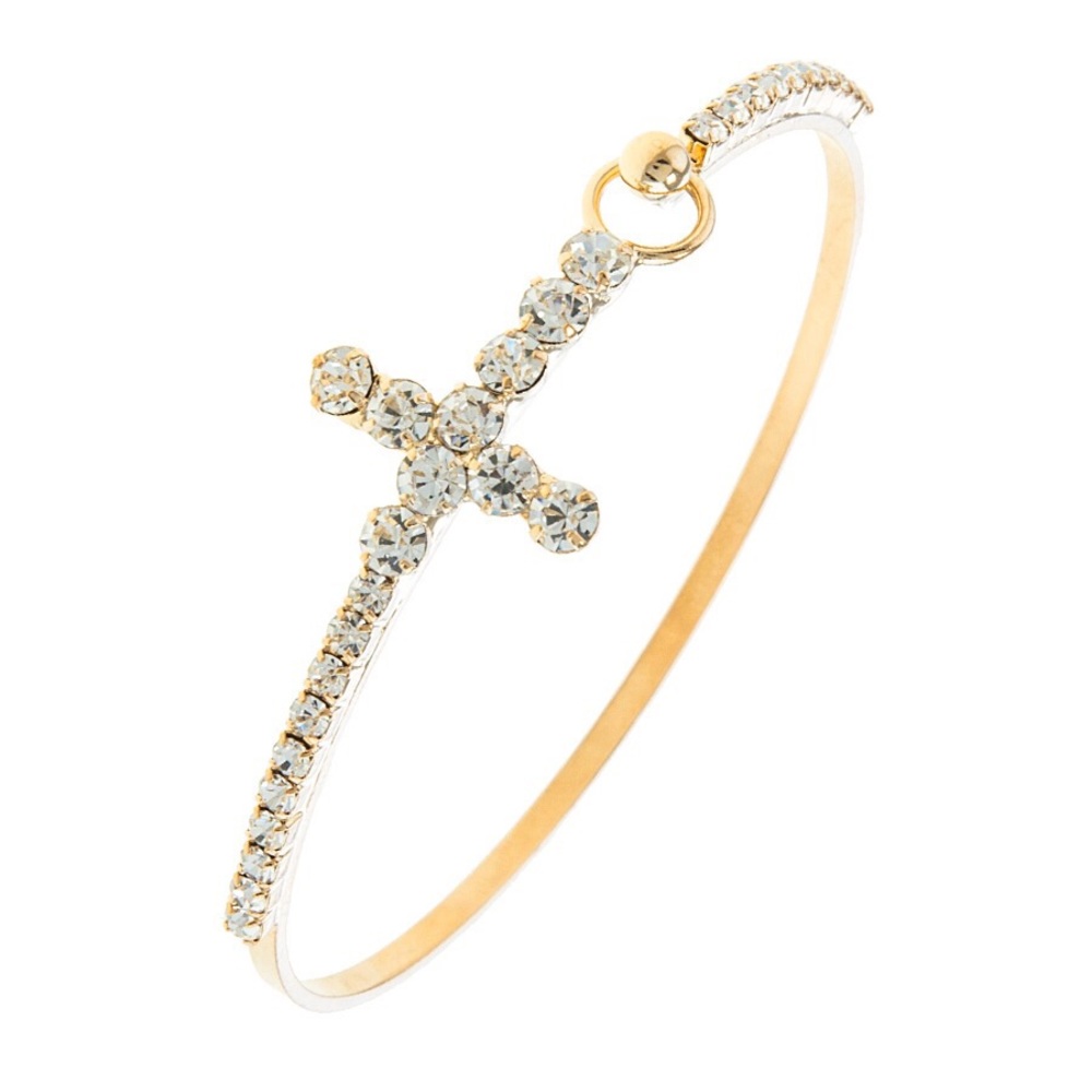 Dainty Cross Gold Bracelet