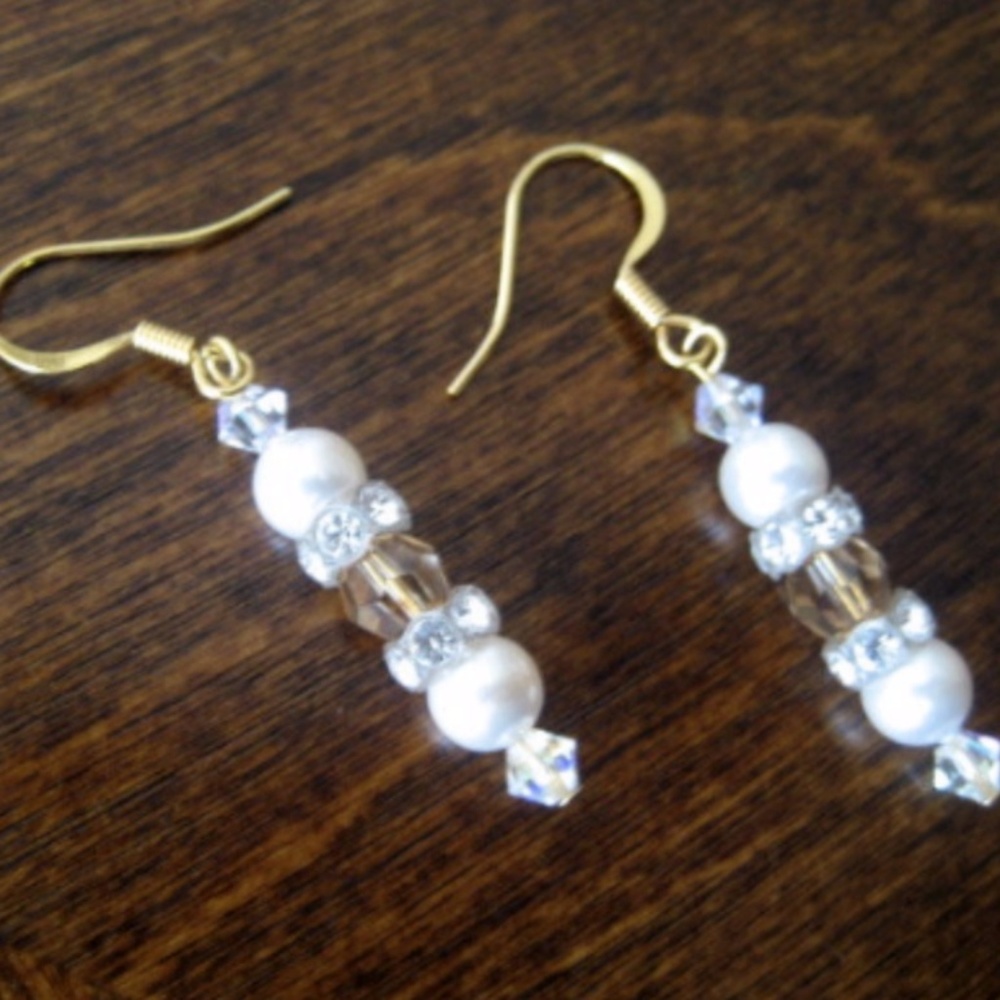 Pearl & Swarovski Crystal Earrings
