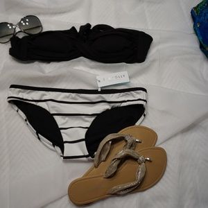 Seafolly Black and White Bikini Bottom