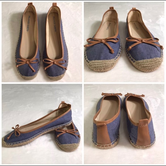 Franco Sarto Sandra blue canvas espadrille flats - Picture 4 of 8