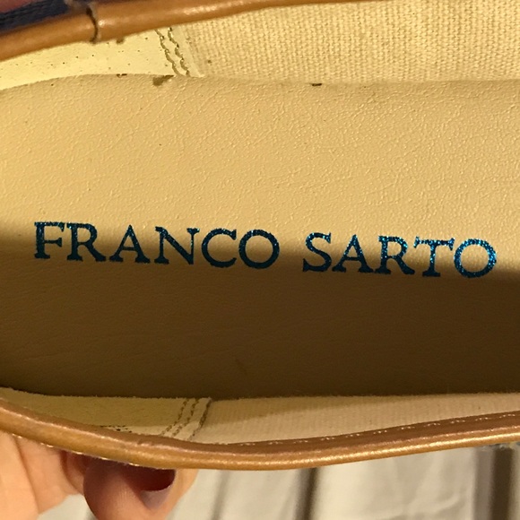 Franco Sarto Sandra blue canvas espadrille flats - Picture 7 of 8