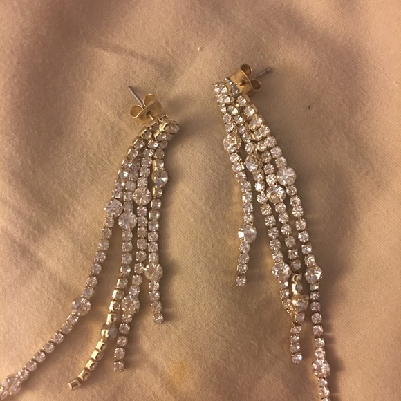 Diamond dangling earrings - Picture 1 of 2