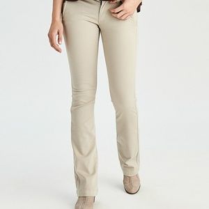 American Eagle Kick Boot Khaki Pants Size 0 Reg
