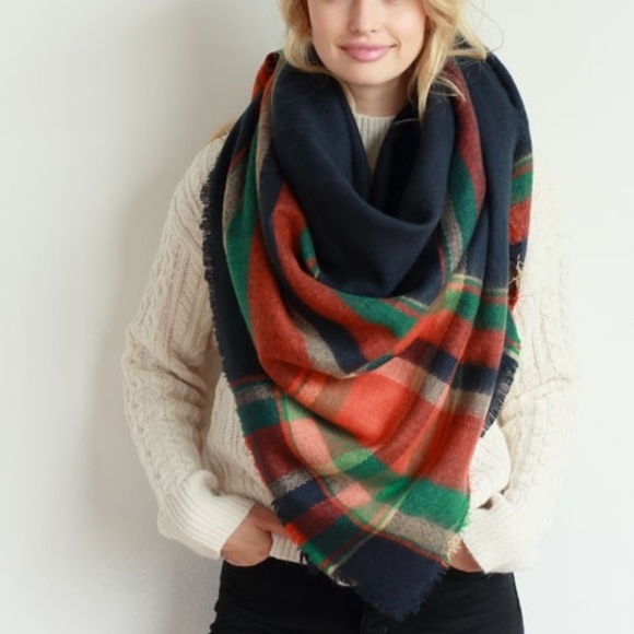 Macchia di Ruggine Accessories - Plaid Checkered Blanket Scarf