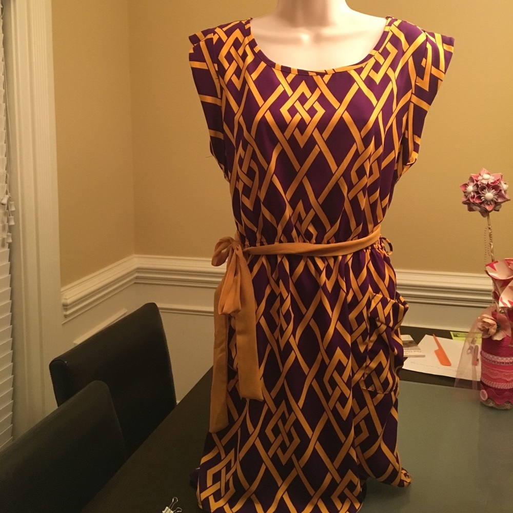 Purple and Gold Dress