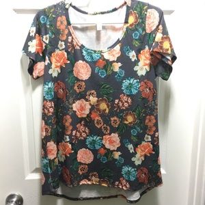 Small, Floral, LuLaRoe Classic Tee