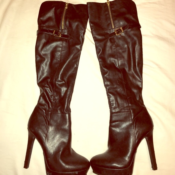 BCBG | Shoes | Bcbg Leather Thigh High 