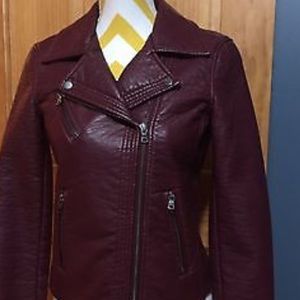 Ann Taylor XS burgundy leather jacket!