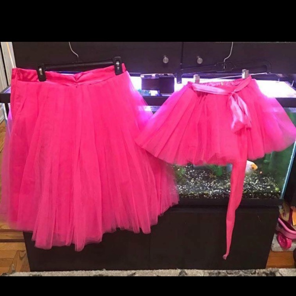 Matching tutu skirts mommy and daughter