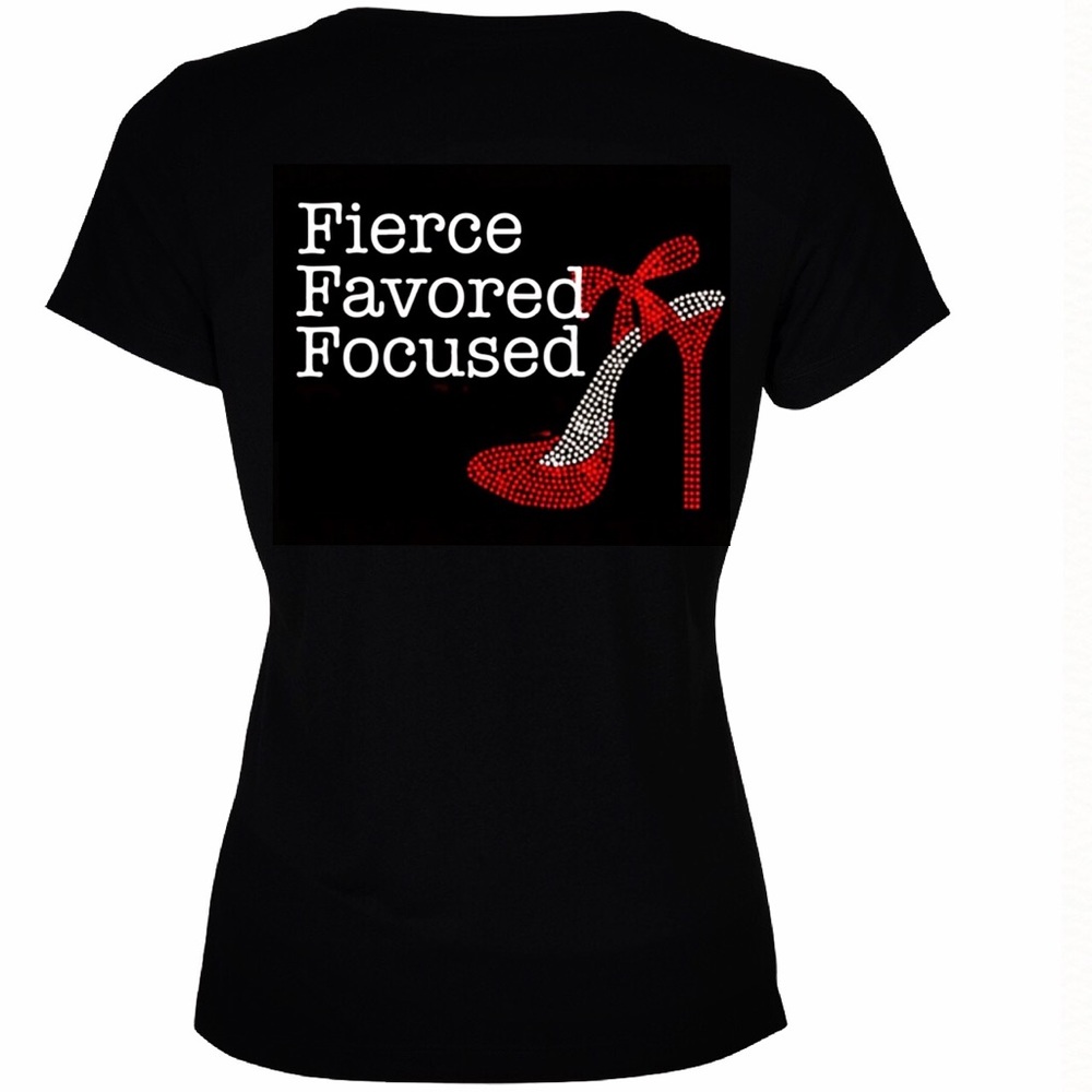 Rhinestone FFF with Heel glitzy Top