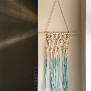 Dip-dyed macrame wall hanging