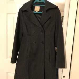 Grey wool pea coat