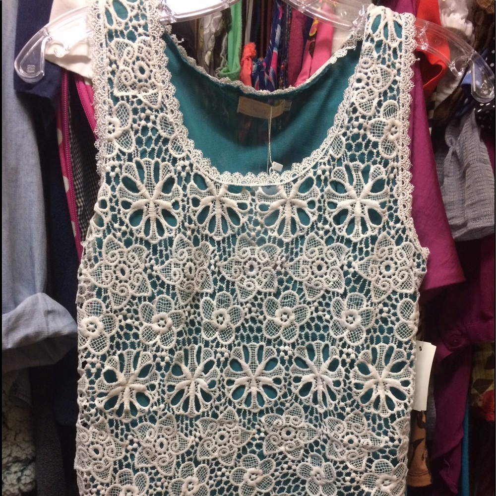 Gee Gee crochet tank NWT