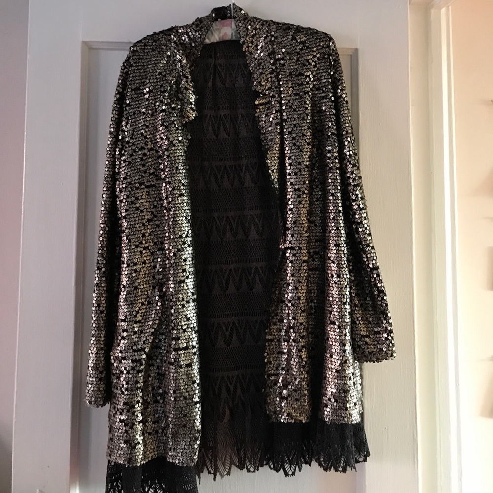 Free People Sequined Jacket