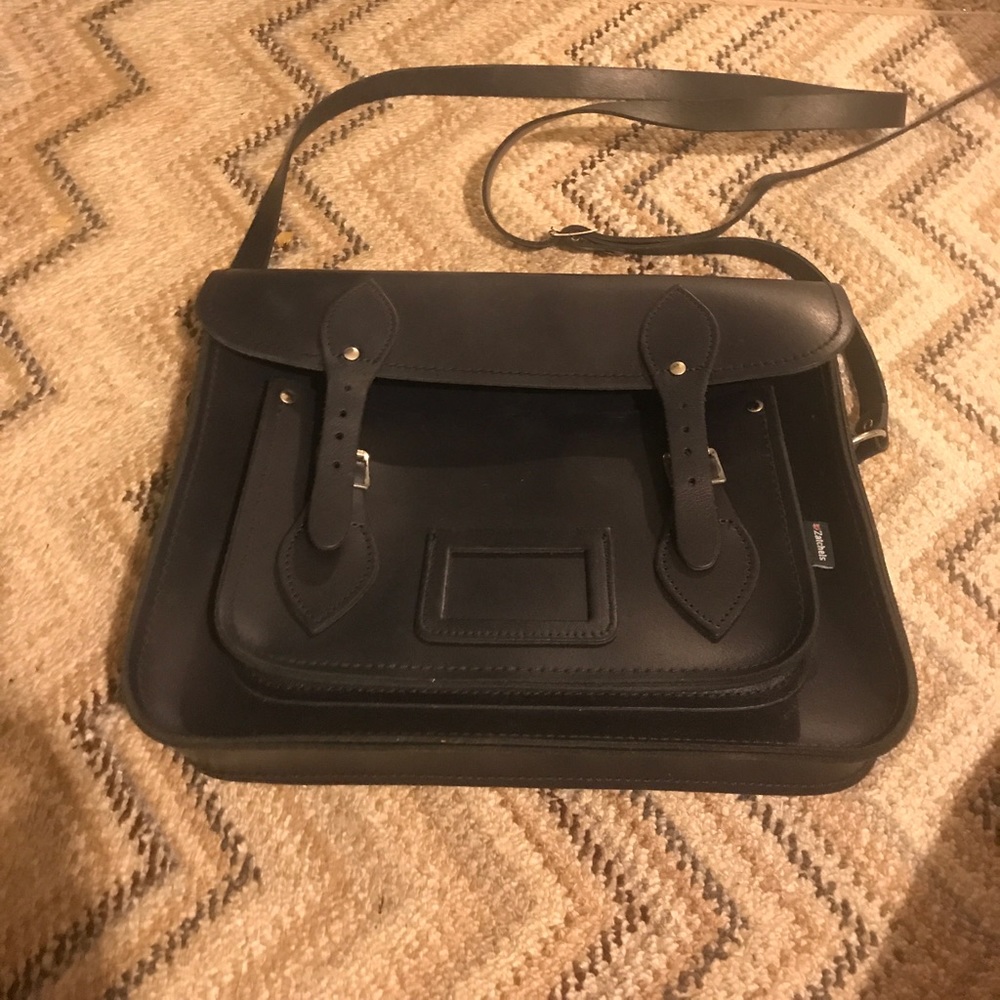 Zatchels Black Leather Satchel