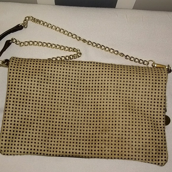 Leather and fur shoulder bag - Picture 2 of 2