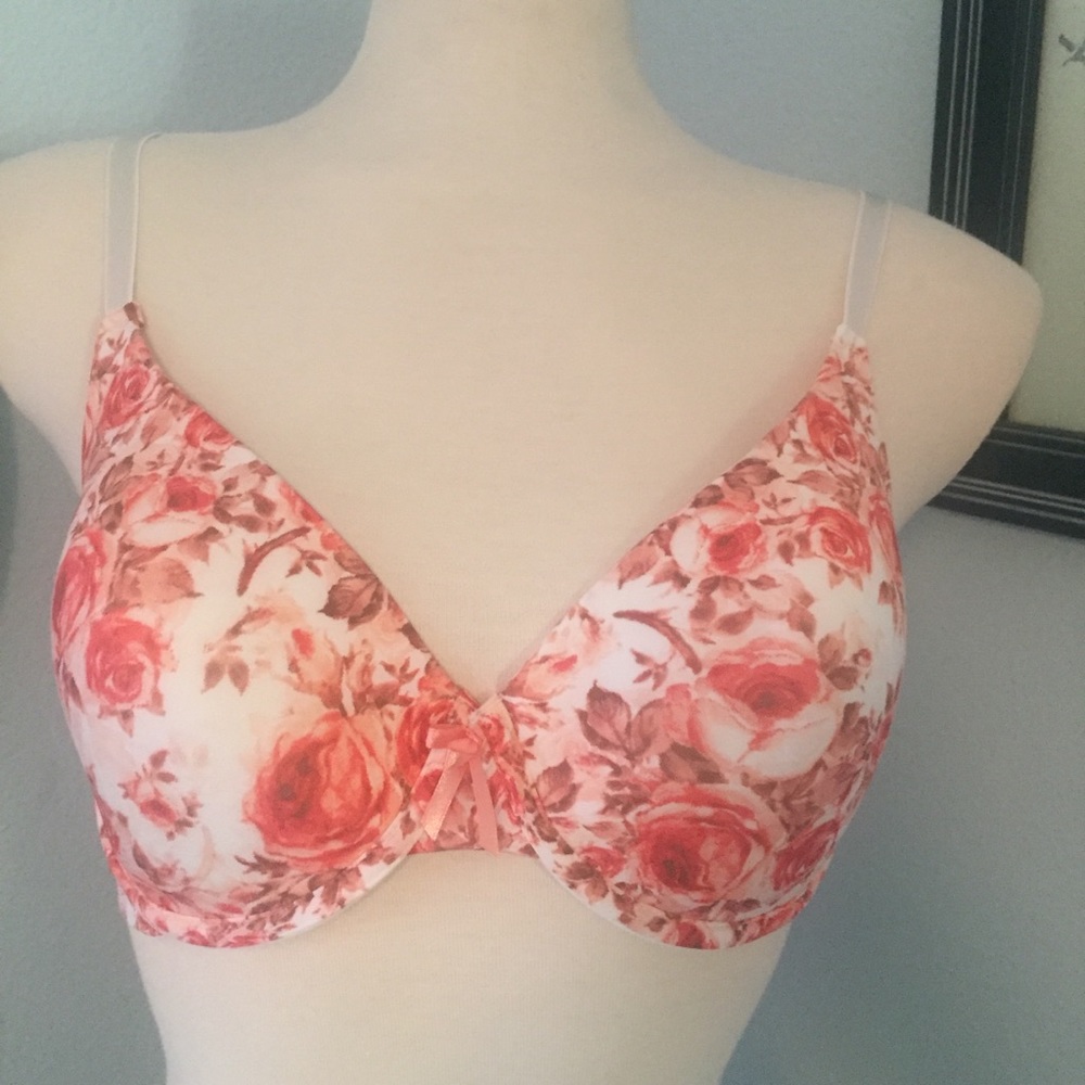 NWOT Coral Roses Body Cuerpo Bra 38D