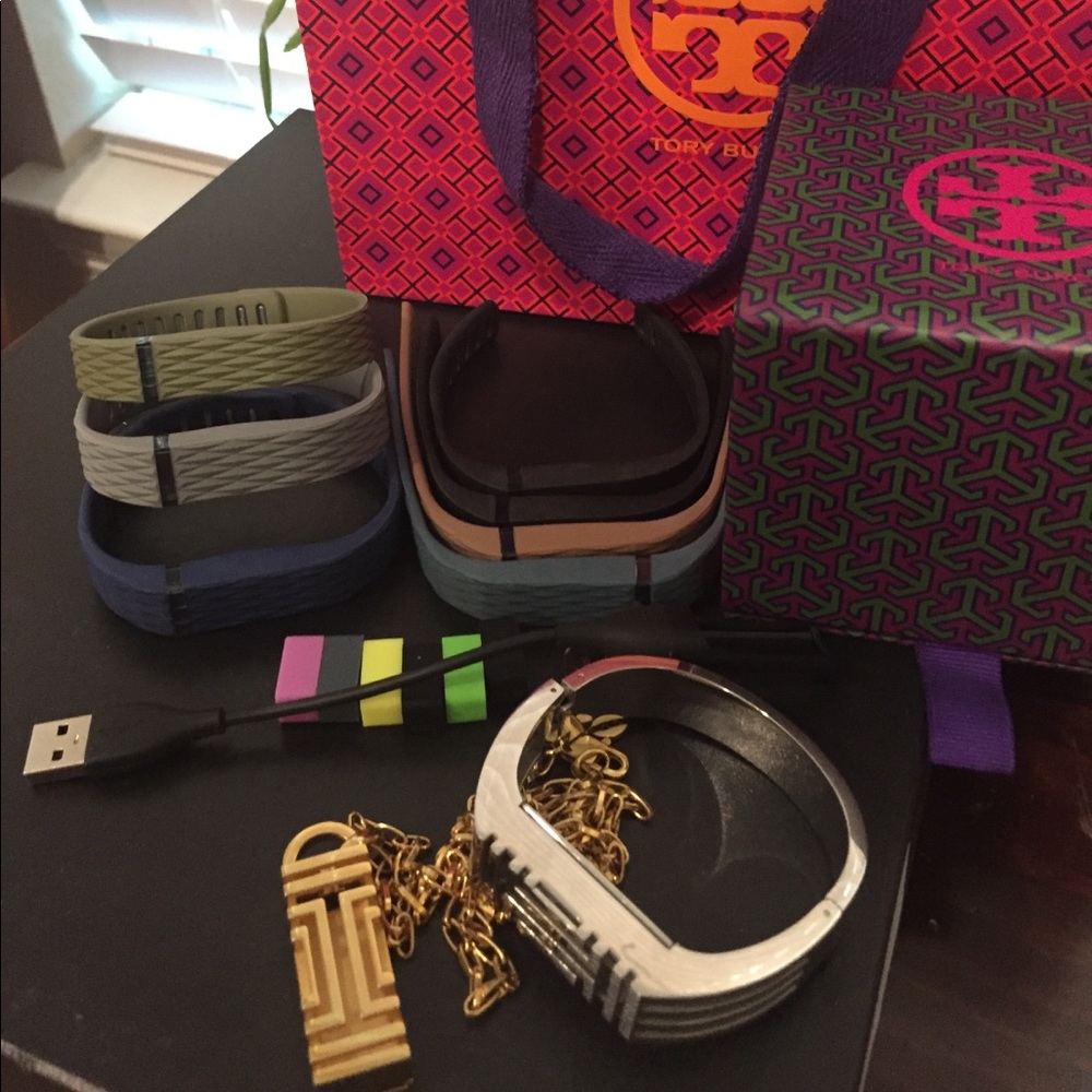Tory Burch Fitbit bracelet and necklace bundle