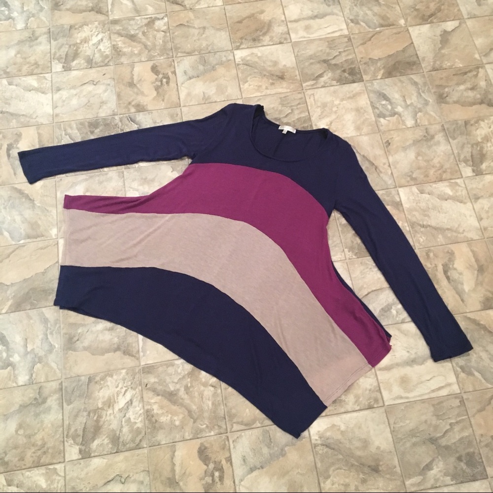 NWOT JUST GINGER Color Block Tee