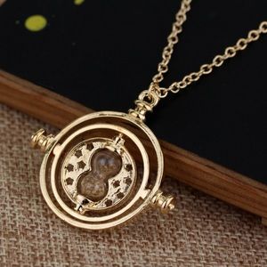 Gold Time Turner Necklace Harry Potter