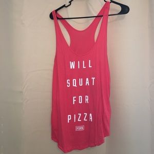 Will Squat For Pizza Racerback Tank