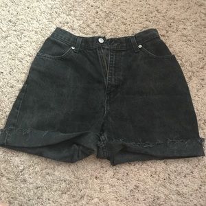 Black high waisted faded glory shorts