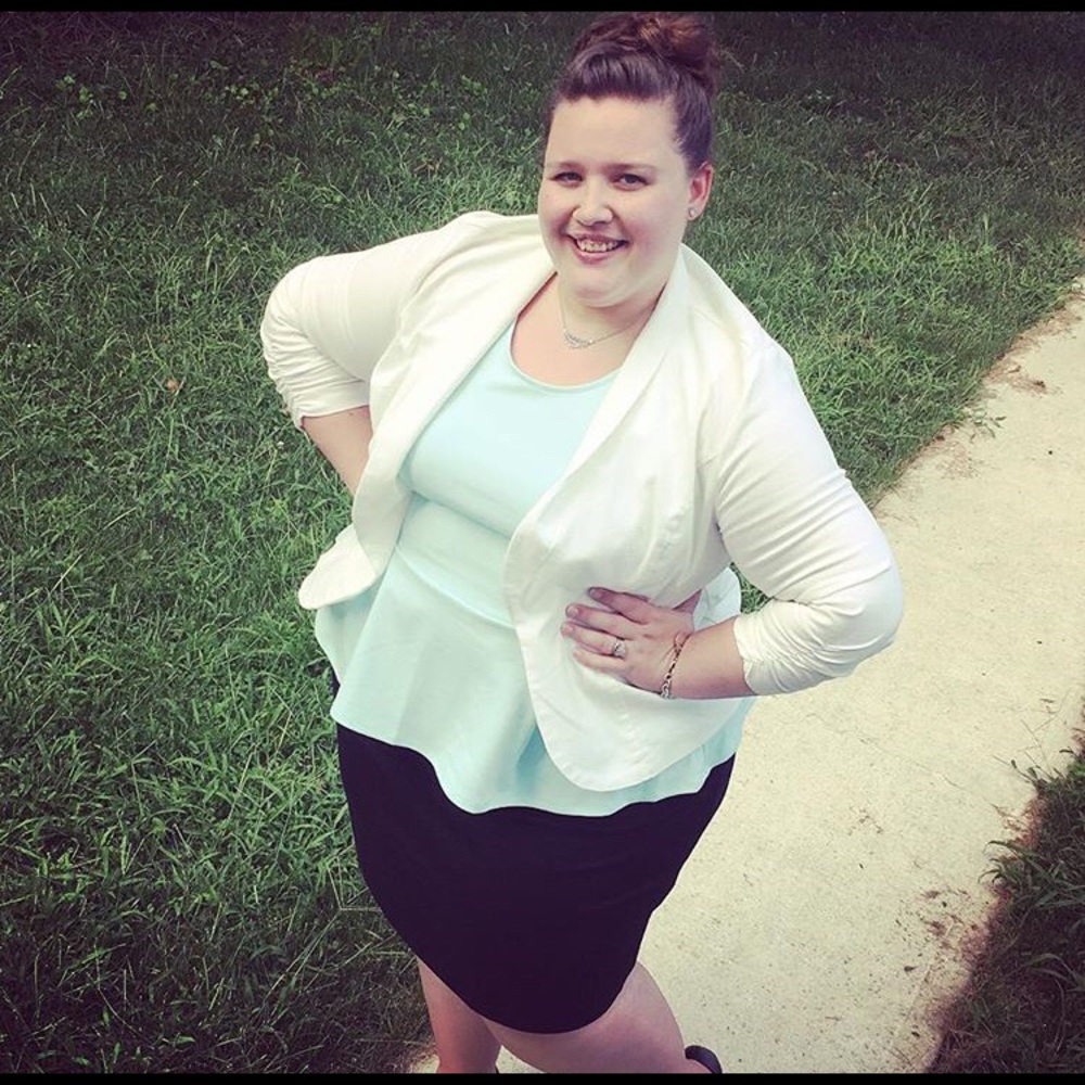 Baby Blue Peplum Top