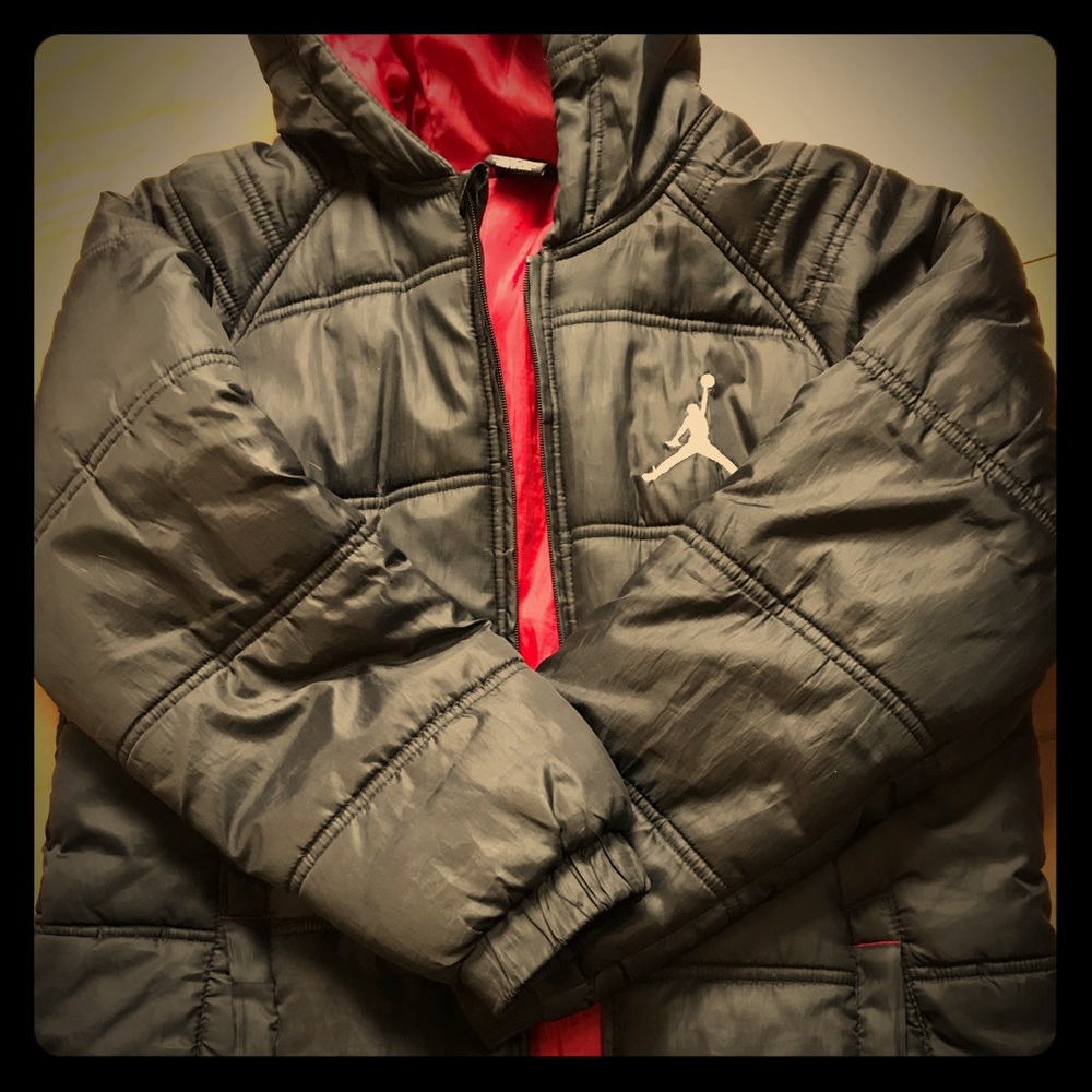 Nike Boys Jordan Jumpman Black Puffer Coat Jacket