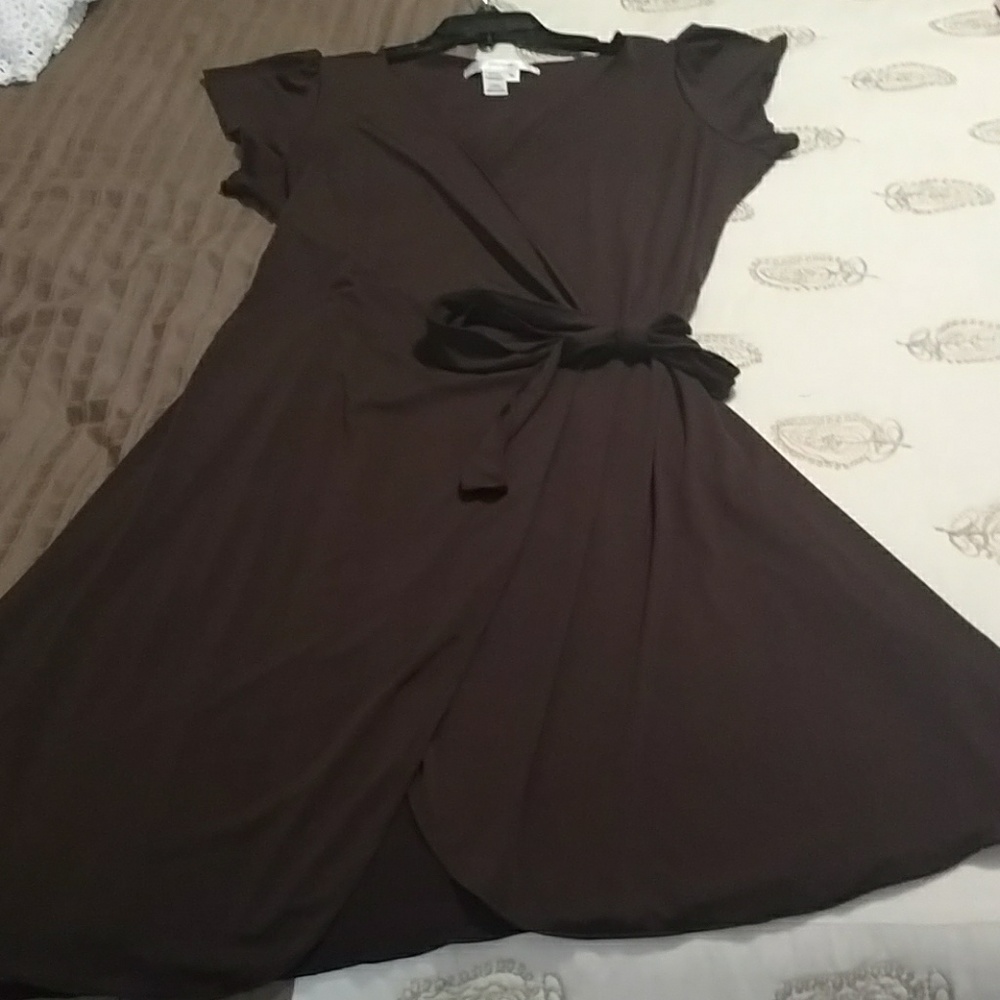 Max Studio Brown Wrap Dress