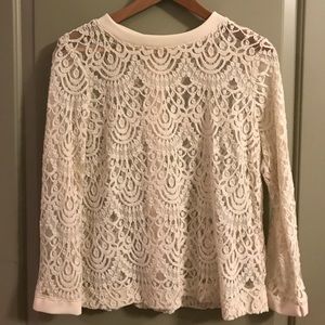 Lacy long sleeve blouse