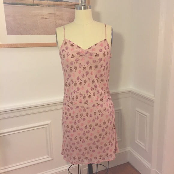 Marc Jacobs Dresses & Skirts - Marc Jacobs Pink Fruit Silk Slip Dress Size 4