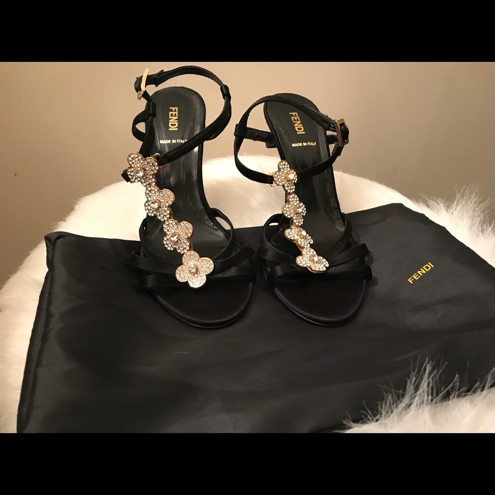 Authentic Fendi Shoes with Swarovski Crystal