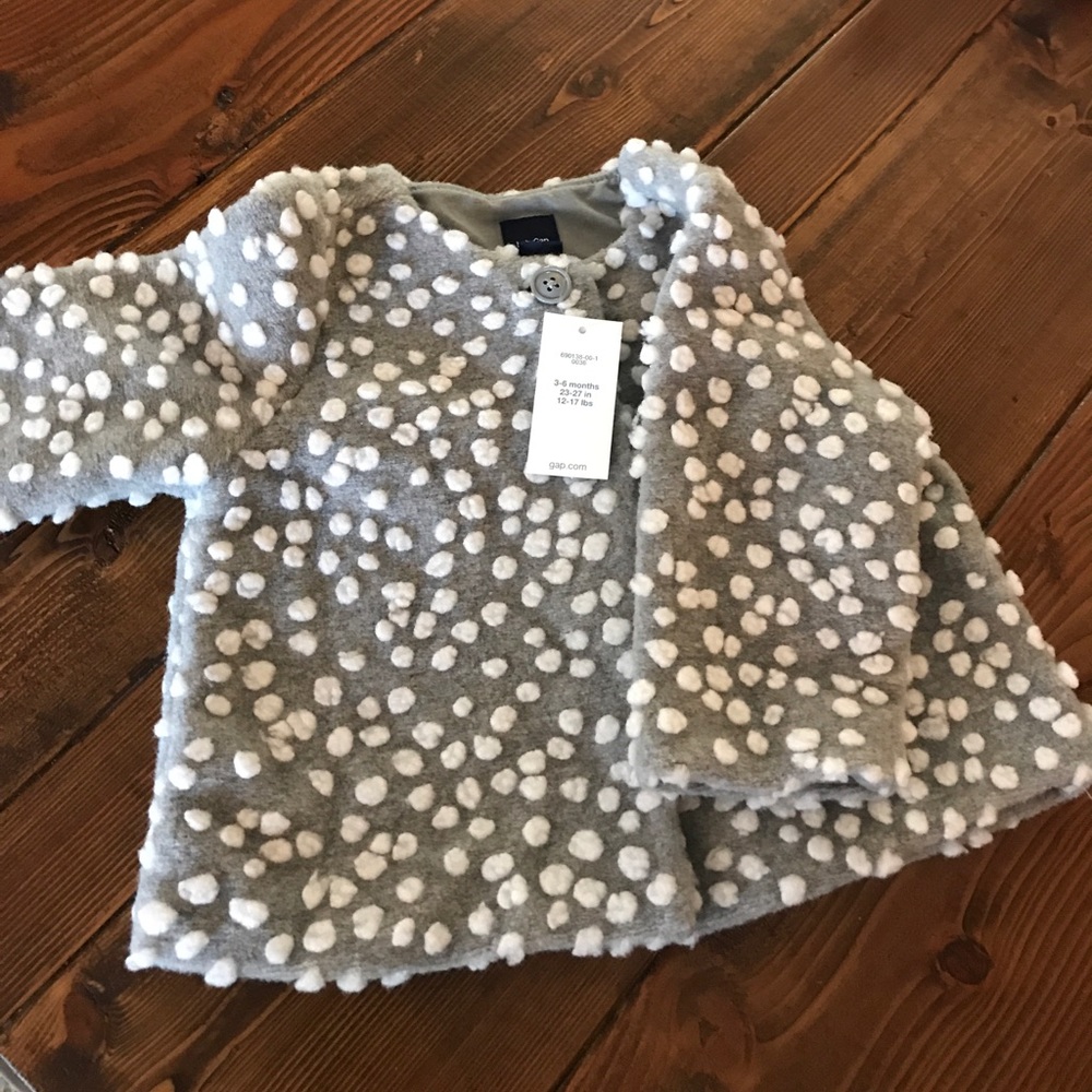 Gap Coat Grey Dot NWT