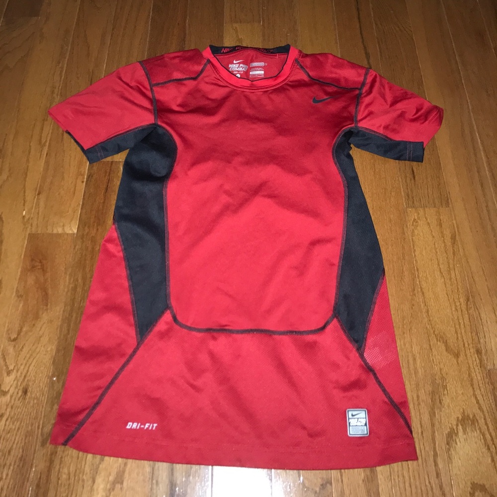 Nike dri-fit pro compression red shirt