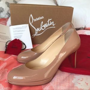Louboutin | 85 ‘New Simple’ Pumps- Nude Patent