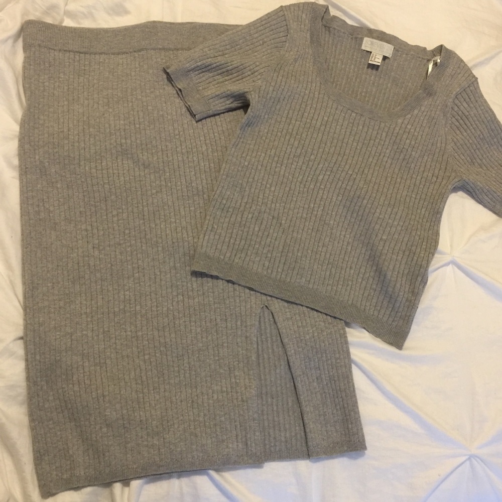 2 Pc Ribbed Knit Set