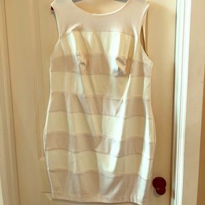 Monif C leather panel dress - NWOT