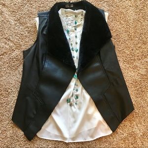 Baccini Vegan Faux Leather Vest