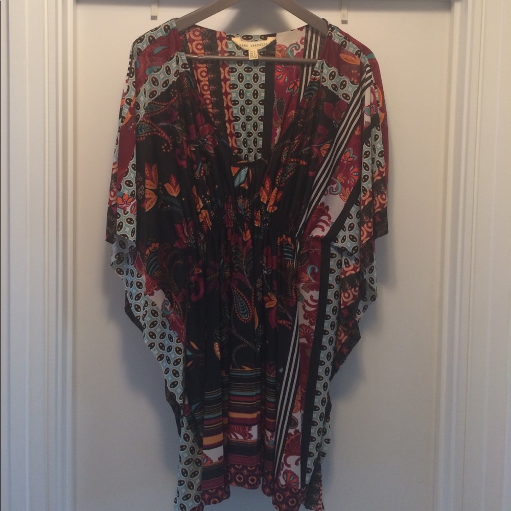 Patterned long blouse