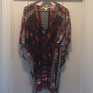 Patterned long blouse
