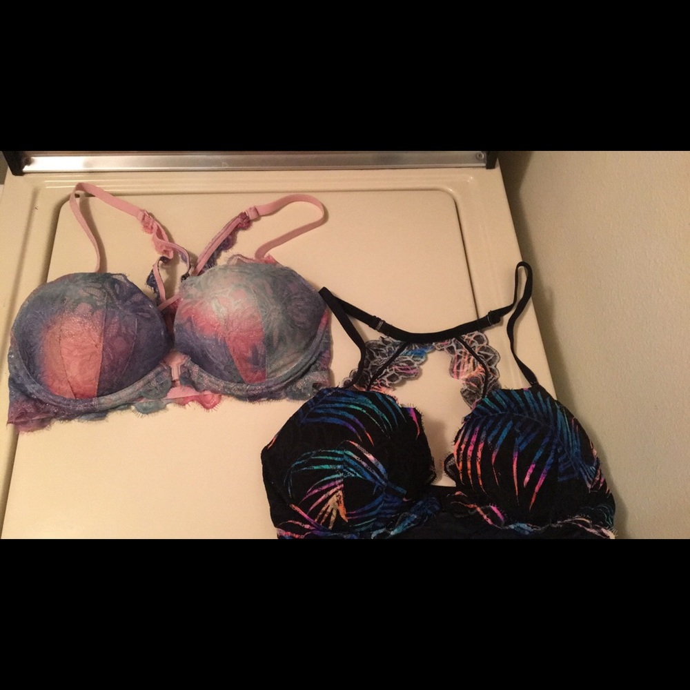 2 PINK bombshell bras 34D