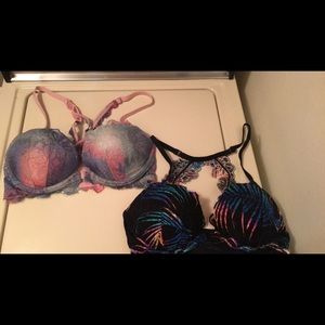 2 PINK bombshell bras 34D