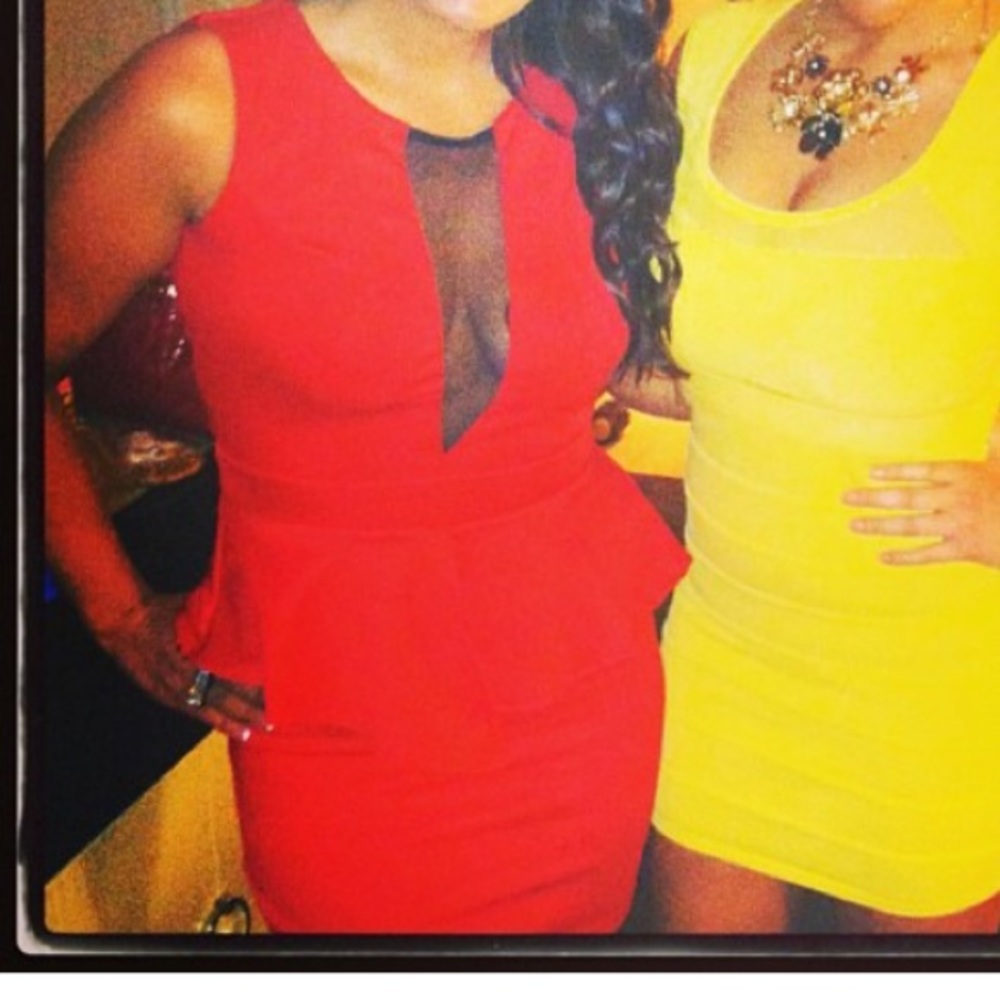 Red Peplum Dress