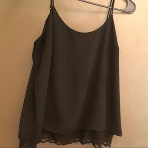 Candies brand army green sheer tank